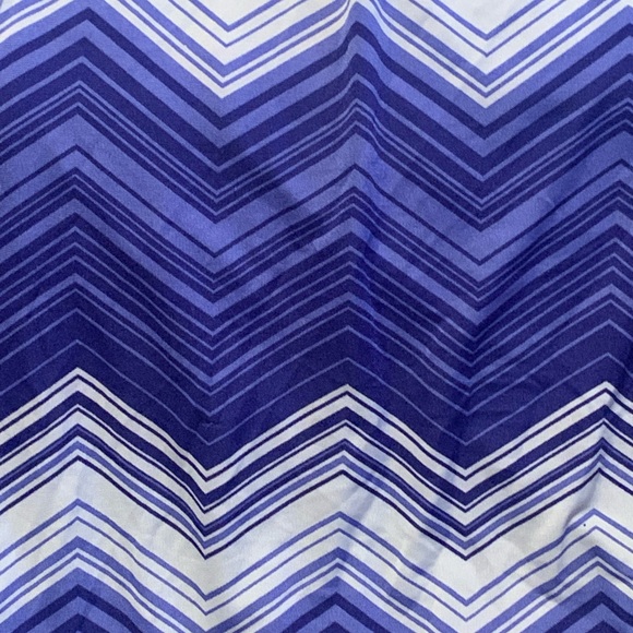 Chevron striped summer maxi dress sundress sz L blend & white - Picture 3 of 6